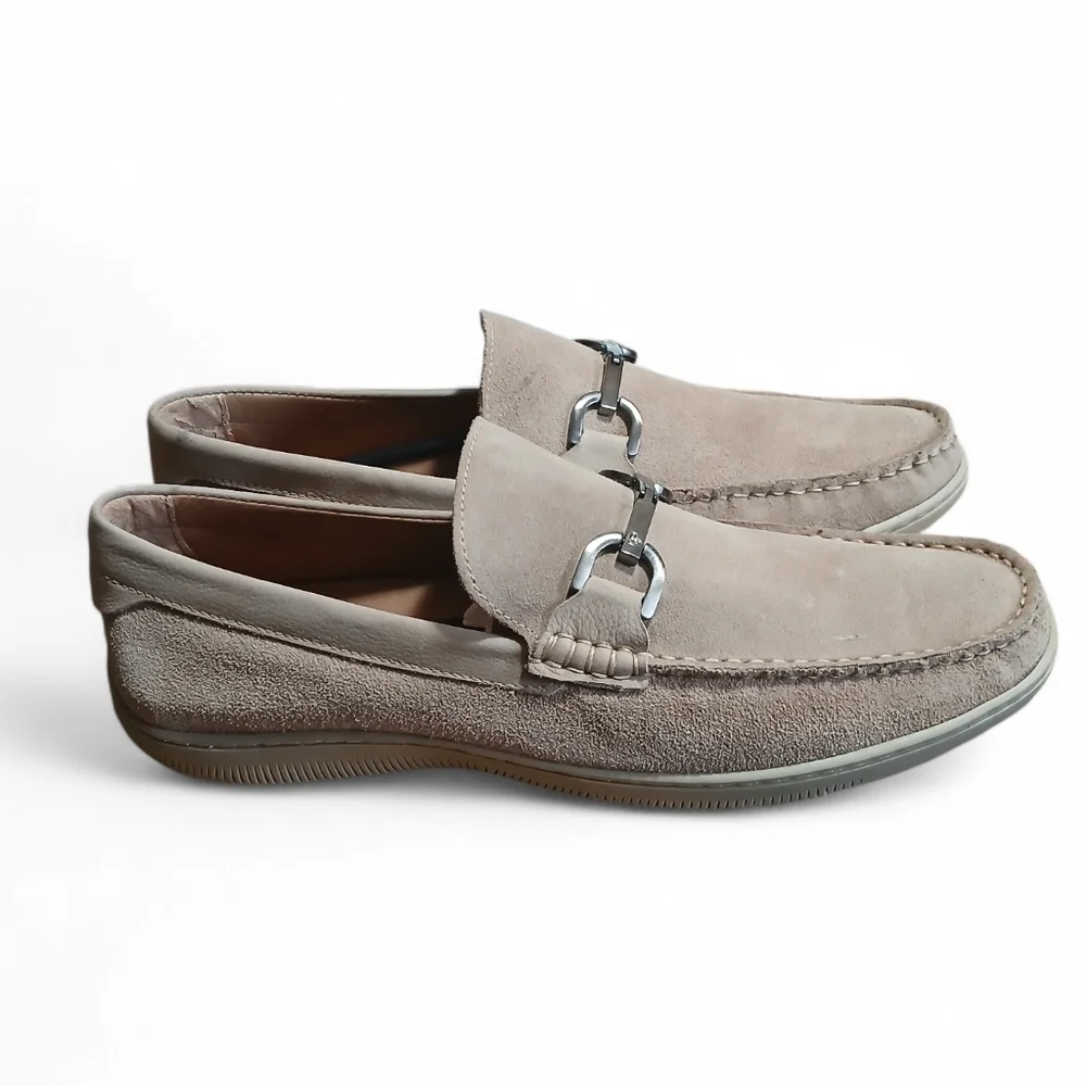 Donald J. Pliner Men's Size 10 Beige Suede Loafers